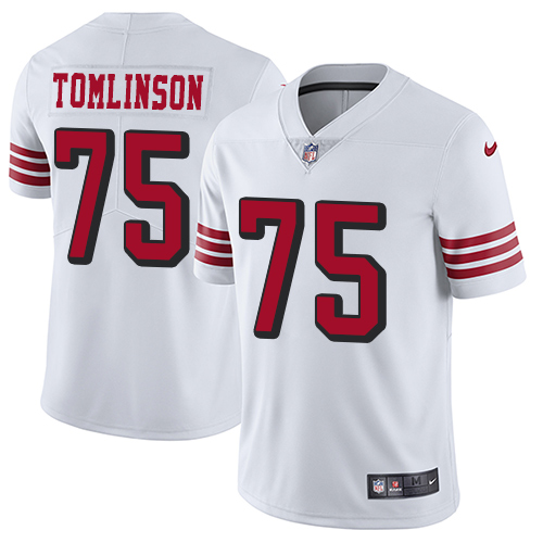 San Francisco 49ers Limited White Men Laken Tomlinson NFL Jersey #75 Rush Vapor Untouchable